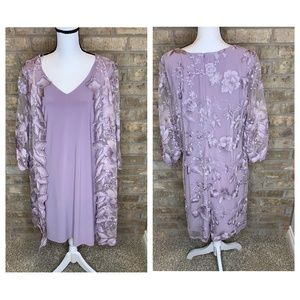 Alex Evenings Plus Size Dress Lace Jacket  Size 16